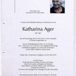 Ager Katharina Geb. Ager